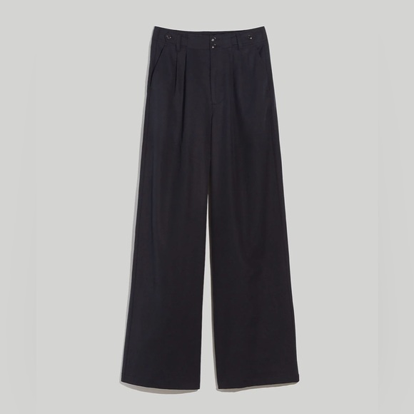 🆕 Madewell The Harlow Wide-Leg Pant Black - Picture 3 of 11